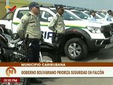 Falcón | Gob. Victor Clark entrega 9 unidades de patrullas y motos a la policía del mcpio. Carirubana