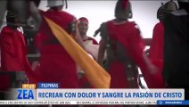 Fieles católicos en Filipinas recrean la Pasión de Cristo