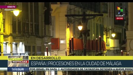 Españoles realizan procesiones en el marco de la Semana Santa