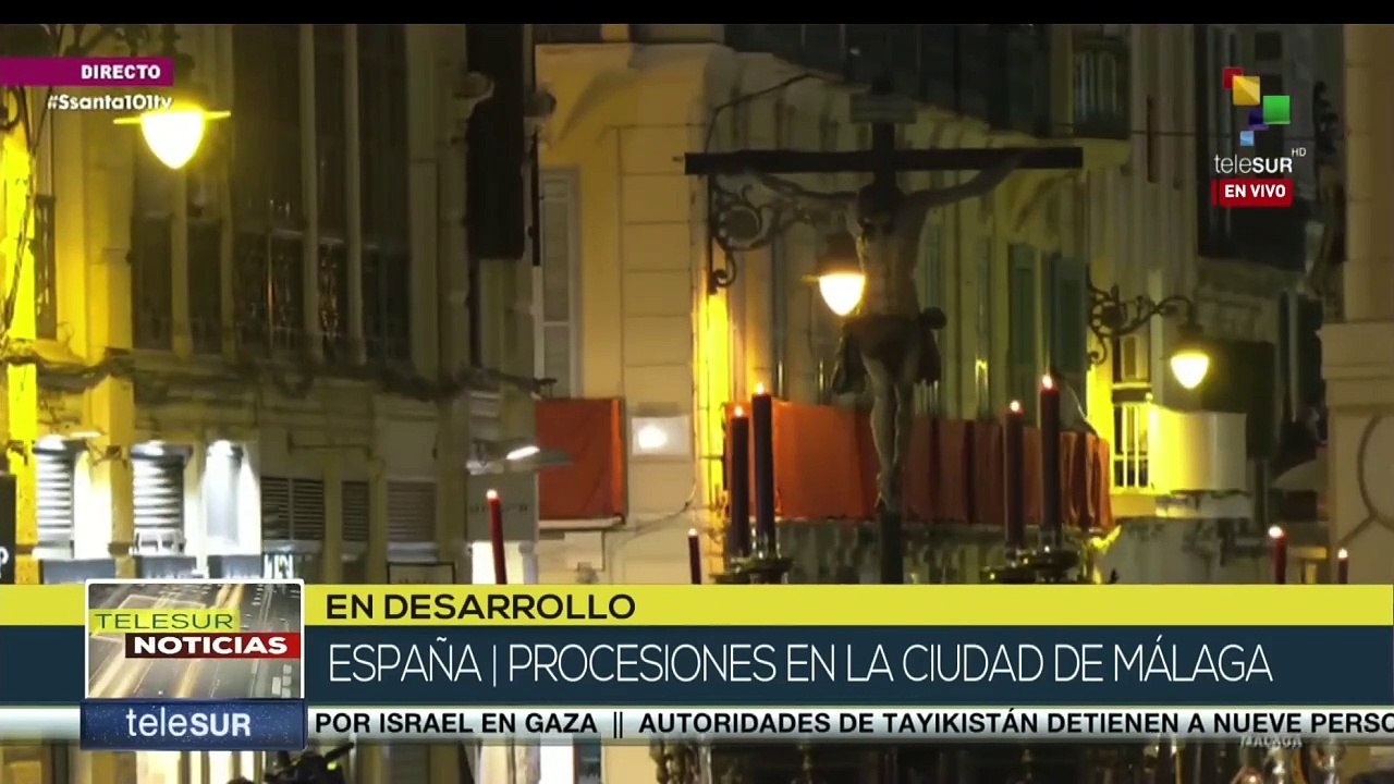 Españoles realizan procesiones en el marco de la Semana Santa