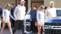 A Protective Travis Kelce Escorts Taylor Swift to The Car as They Leave Together