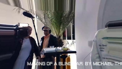 Michael The GlitterKing Ford Mustang inside the garage