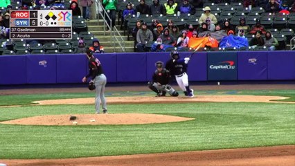 ¡Luisangel Acuña acaba de conectar su primer HR de la temporada en la filial AAA de los  Mets!