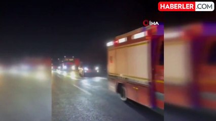 Bursa'da kontrolden çıkarak devrilen azot yüklü tanker patladı: 1 ölü