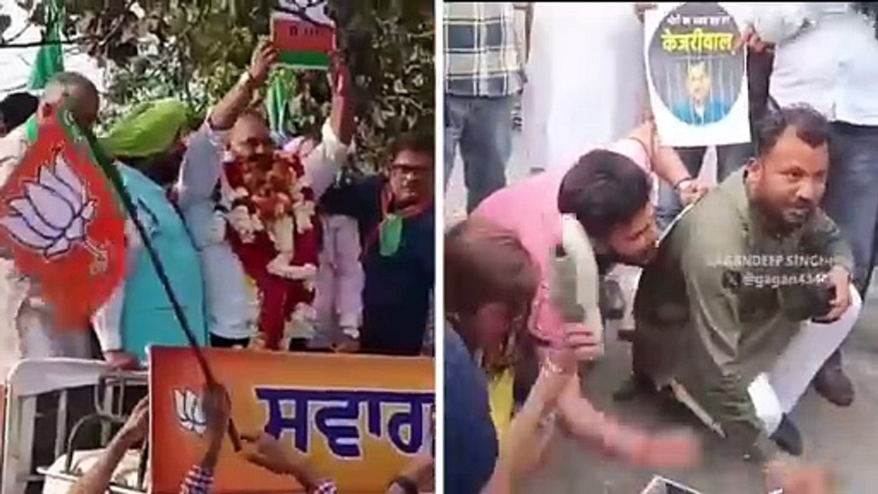 Jalandhar scenes where BJP workers welcomed Shushi