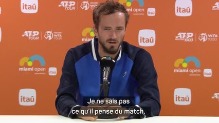 Miami - Medvedev : "Sinner a mieux joué, fin de l'histoire"