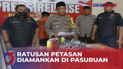 Ratusan Petasan Untuk Rayakan Lebaran Diamankan di Pasuruan, Pelaku Jual Rp300 Ribu Per 1 Kg