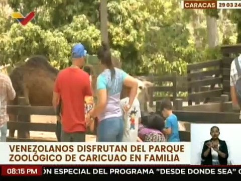 Caraqueños disfrutan en familia del Parque Zoológico de Caricuao