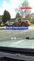 Polisi Kejar-Kejaran dengan Kendaraan Alat Berat, Kok Bisa?