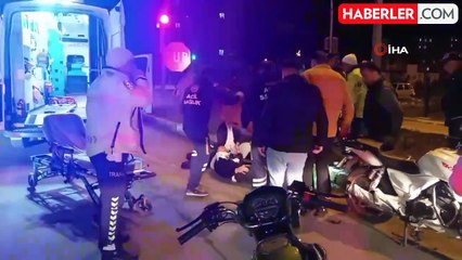 Polis aracıyla çarpışan motosiklet sürücüsü yaralandı