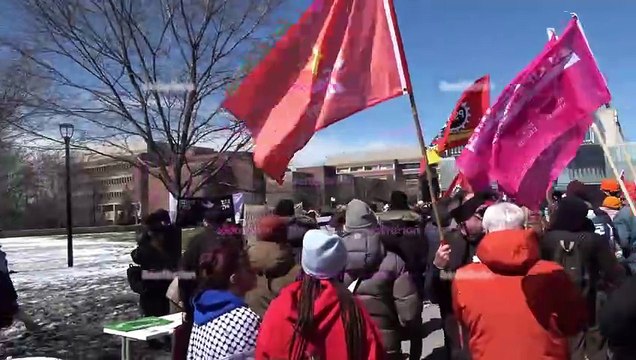 CUPE Local 3039 - Strike Picket/Rally with speeches relating to police abuse on campus, censorship, harassment of palestinian students, etc.