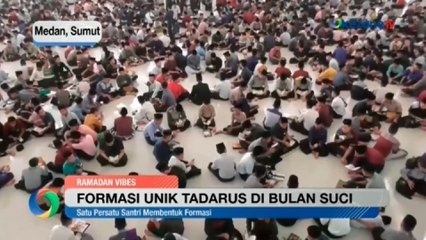 Formasi Unik Tadarus Alquran di Ponpes Ar Raudatul Hasanah Medan