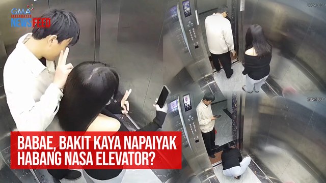 Babae, bakit kaya napaiyak habang nasa elevator? | GMA Integrated Newsfeed