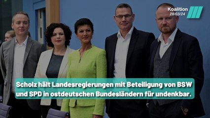 Die Zukunft von Deutschland: Scholz kritisiert das BSW