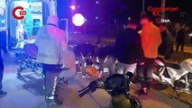 Polis aracı ile motosikletin çarpıştığı kazada motosiklet sürücüsü yaralandı