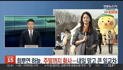 [날씨] 희뿌연 하늘, 주말까지 황사…내일 맑고 큰 일교차