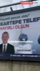 Kocaeli Büyükşehir Belediye Başkan Adayı Tahir Büyükakın'ın afişleri İzmir'e asıldı