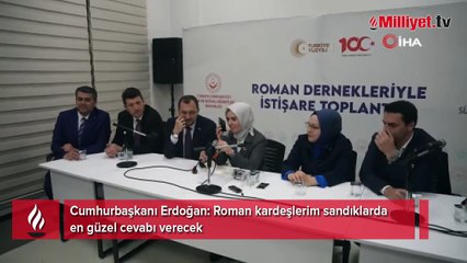 Erdoğan: Roman kardeşlerim sandıklarda en güzel cevabı verecek