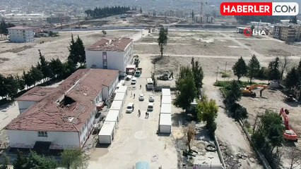 Depremzedeler için 96 konteyner seçim alanı kuruldu
