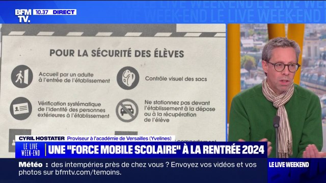 Ça ne remplace pas le quotidien , estime Cyril Hostater, proviseur à l'académie de Versailles, à propos de la force mobile scolaire annoncée par Nicole Belloubet