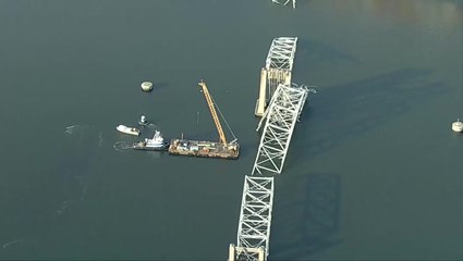 Largest crane on eastern seaboard in place to clear wreckage of Baltimore Key Bridge collapse