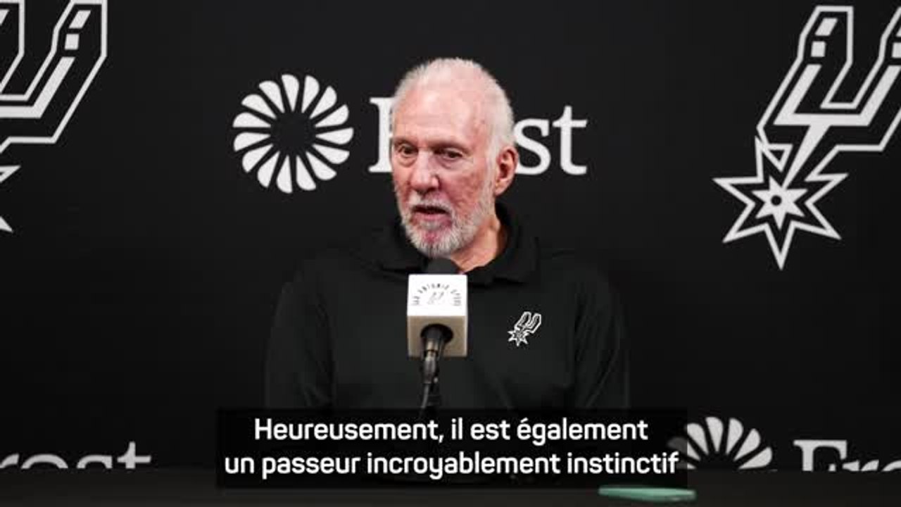 Spurs - Popovich : "Les stats de Wembanyama, c'est complètement fou !"