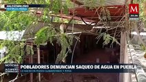Pobladores denuncian huachicol de agua en Puebla