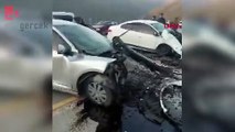 Otomobiller kafa kafaya çarpıştı: 1 ölü 1 yaralı