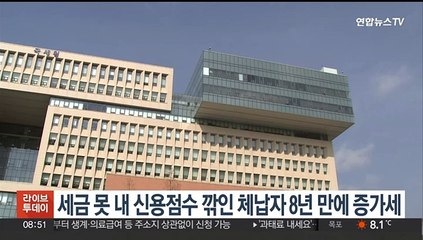 세금 못 내 신용점수 깎인 체납자 8년 만에 증가세