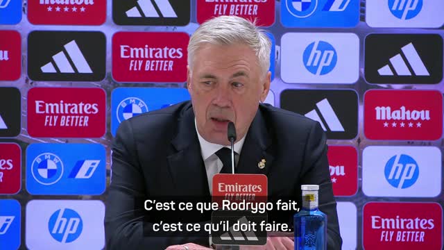 Real Madrid - Ancelotti : “Rodrygo a très bien joué et a fait la différence”
