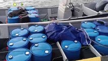 En aguas de San Andrés incautaron media tonelada de cocaína, dos colombianos y un panameño capturados