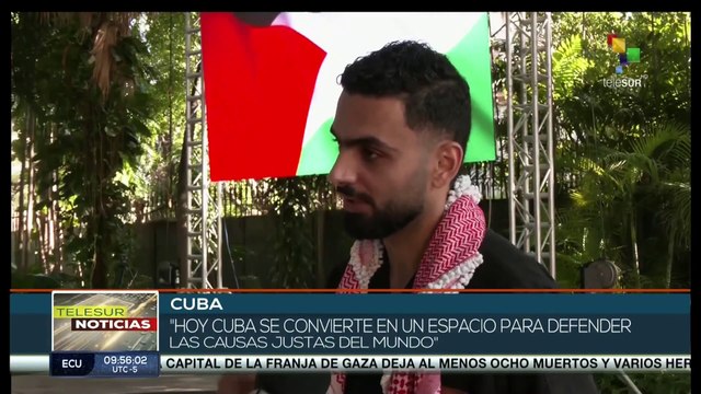 Cubanos realizan actividades por el día de la tierra Palestina