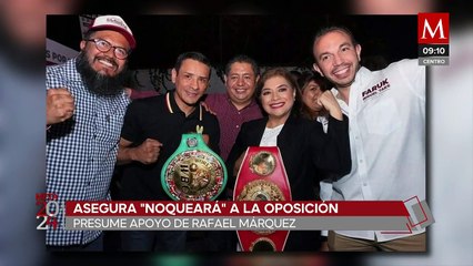 Boxeador Rafael Márquez da su apoyo a Clara Brugada; asegura "noqueará" a la oposición