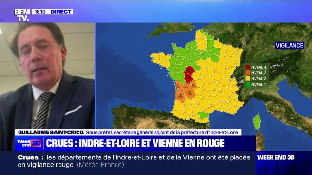 Crues: On s'attend à une nuit très difficile , prévient le sous-préfet d'Indre-et-Loire, Guillaume Saint-Cricq