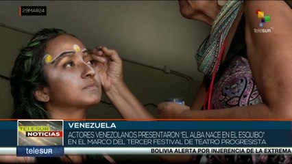 Presentan una obra titulada "el alba nace en el Esequibo" en el III festival de teatro progresista