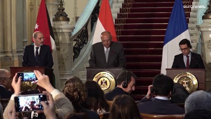 وزراء خارجية مصر والأردن وفرنسا: نعارض هجوم رفح وندعو لوقف فوري للحرب على غزة