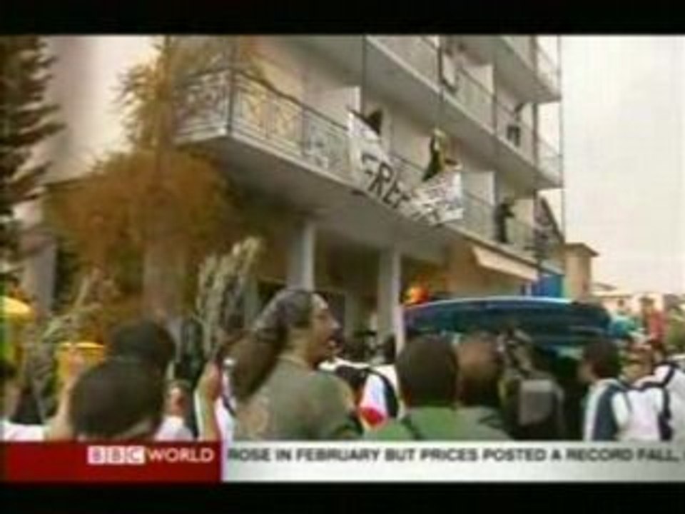 BBC report protest in Greece against China Olympic