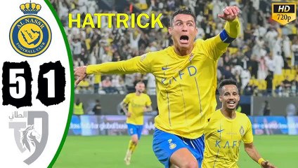 Al Nassr vs Al Taee 5-1 Full Highlights & Goals 2024 HD-Ronaldo Unbelievable Hat-trick