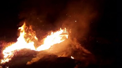 Inferno na BR-163: incêndio toma conta da marginal em Sede Alvorada