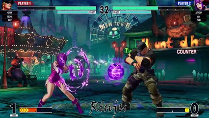 KoF 15 Gameplay Clark Leona Ralf vs Athena Mai Yuri