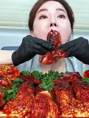 Big Squid,Noodles,Pork mukbang