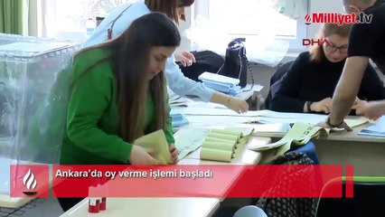 Ankara'da oy verme işlemi başladı