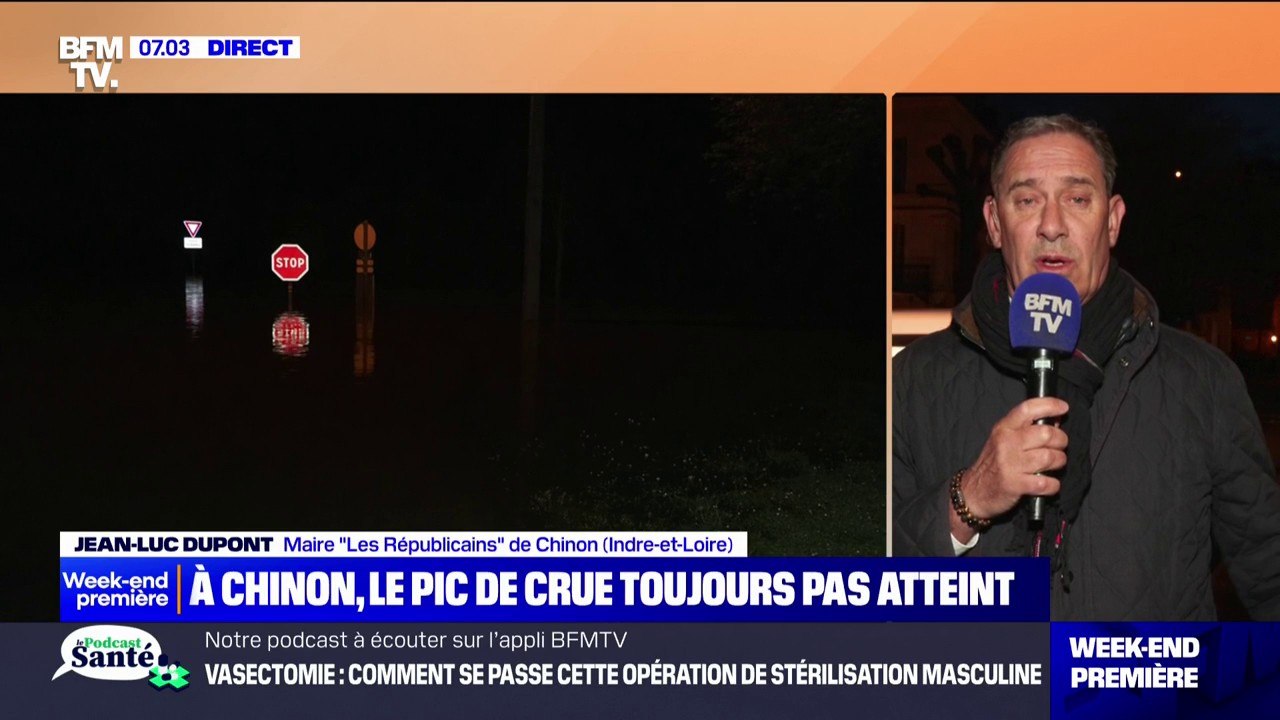 "Le niveau aujourd'hui n'est plus du tout préoccupant au regard des annonces que nous avions eu hier": Jean-Luc Dupont, maire (LR) de Chinon (Indre-et-Loire) fait le point sur le niveau de la Vienne
