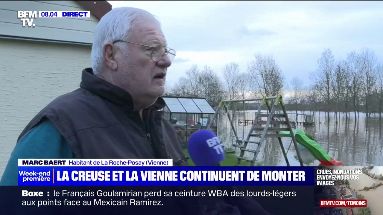 "L'eau est montée à une hauteur que je n'avais jamais connu": Marc habitant de La Roche-Posay raconte la montée du niveau de l'eau autour de chez lui