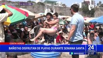 Bañistas disfrutaron de playas en Semana Santa