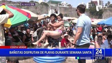 Bañistas disfrutaron de playas en Semana Santa