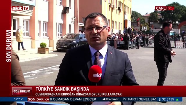 Cumhurbaşkanı Erdoğan birazdan oy kullanacak