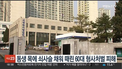 동생 목에 쇠사슬 채워 때린 60대 형사처벌 피해