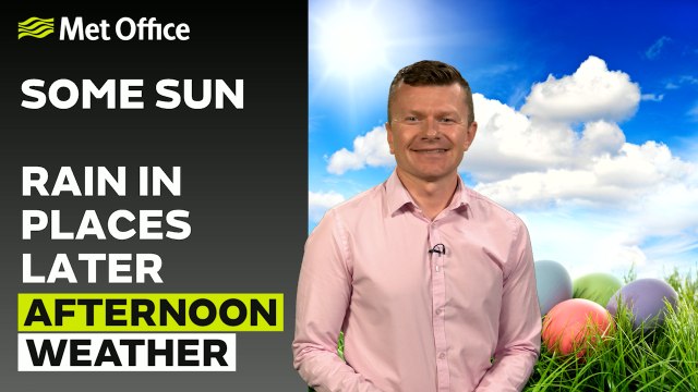 Met Office Afternoon Weather Forecast 31/03/24 - Sunny spells