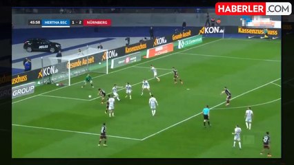 Can Uzun, Nürnberg'in Hertha Berlin ile berabere kaldığı maçta 2 gol attı